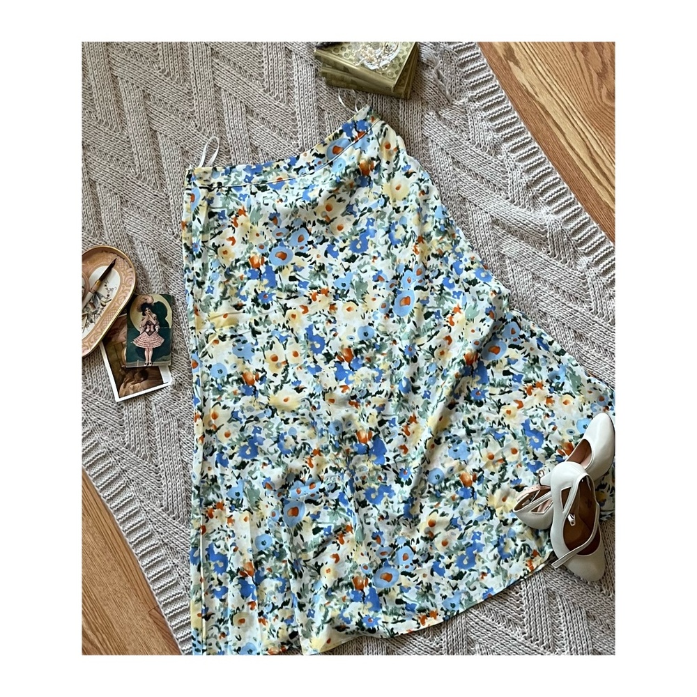 Floral Impressionist Style Long Skirt | Shein